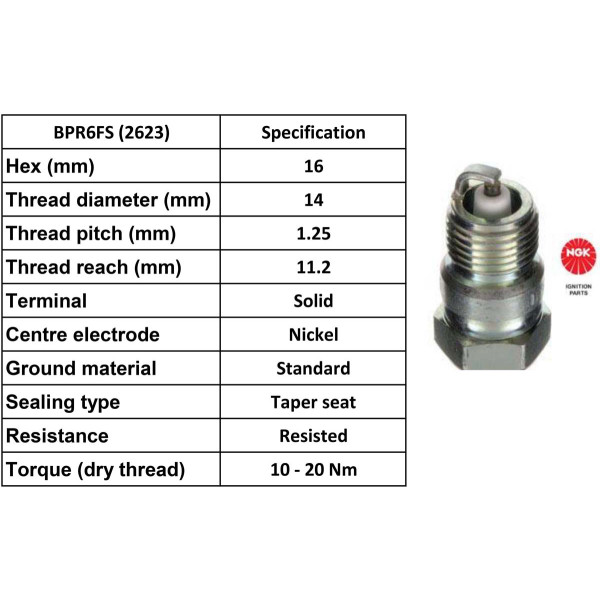 NGK NGK Spark Plug BPR6FS Plugs [Box 10]